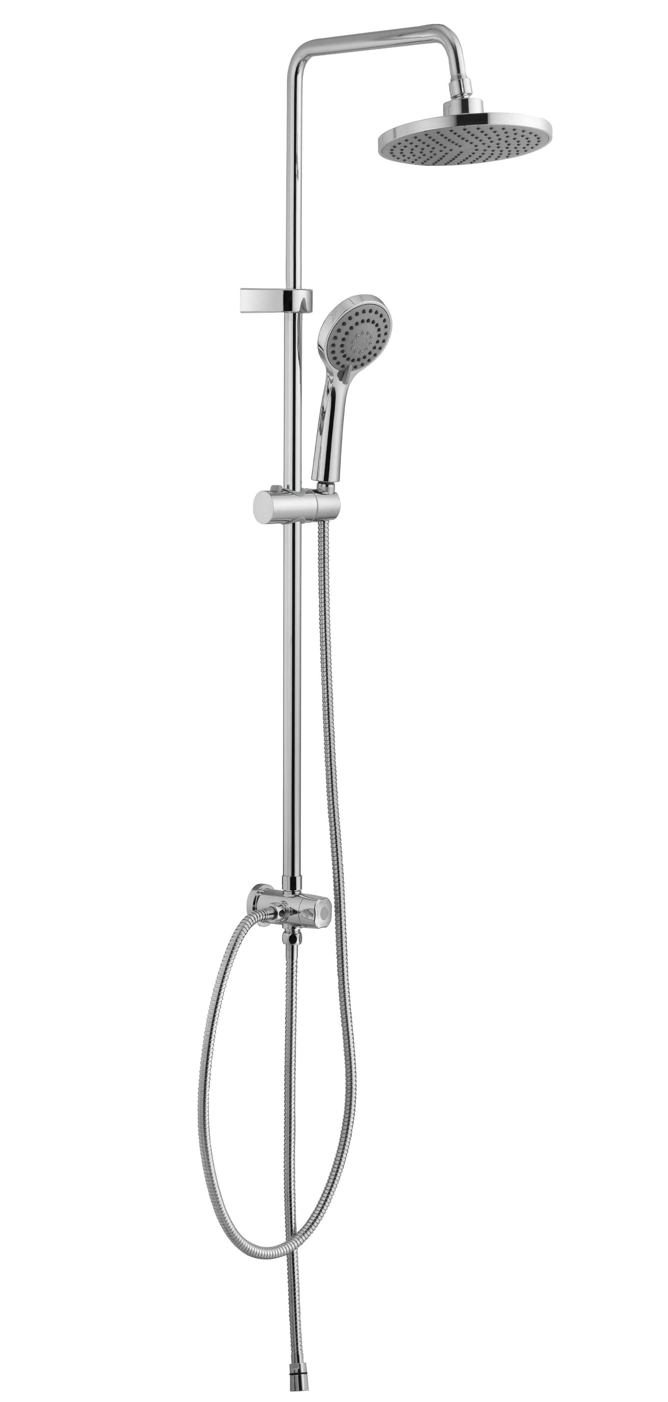 ROUND ON-WALL SHOWER SYSTEM CHROME