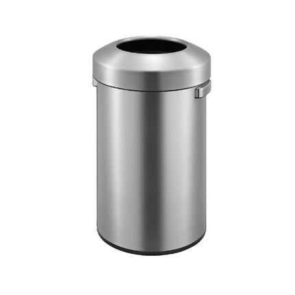 URBAN COMMERCIAL TRASH BIN 60L BRUSHED STAINLESS STEEL
