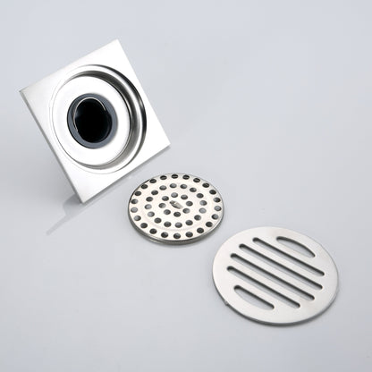 ROUND FLOOR DRAIN 4" x 4" 5MM STAINLESS STEEL