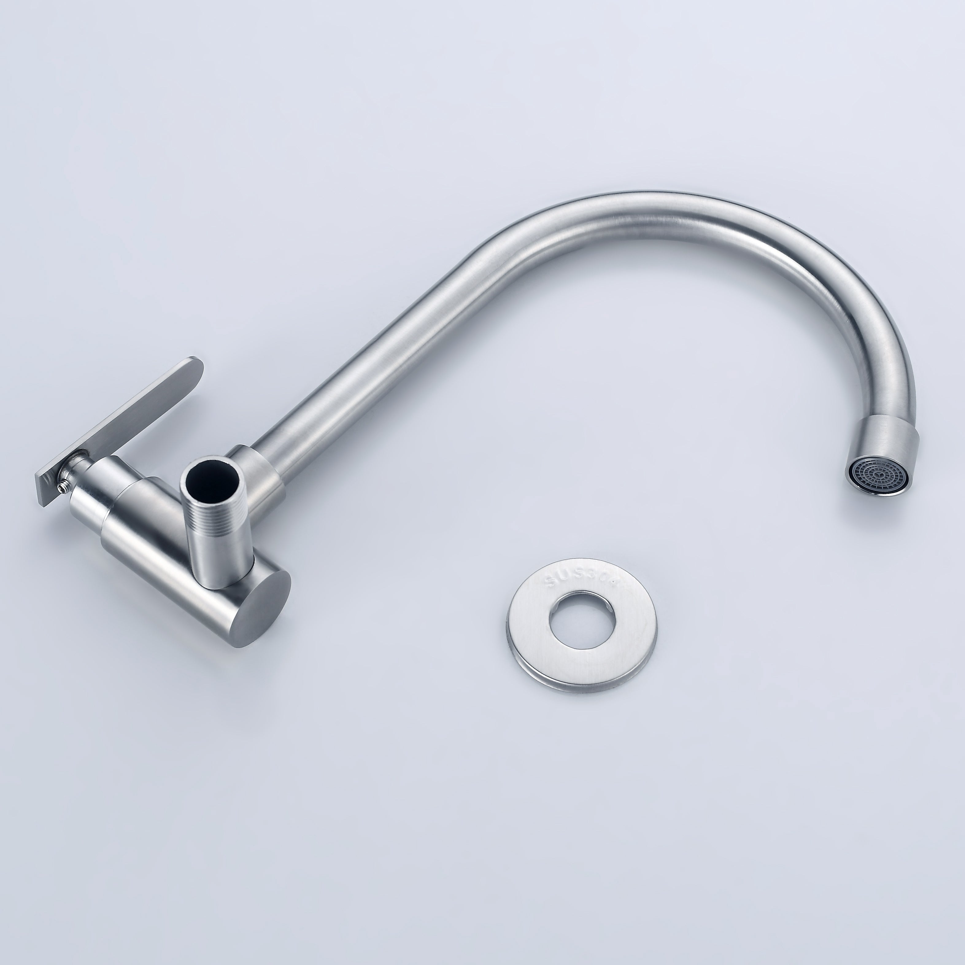 WALL TAP GOOSENECK YARRA SERIES STAINLESS STEEL